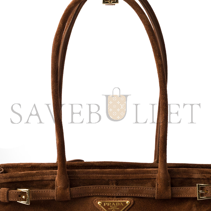 PRADA BONNIE MEDIUM SUEDE HANDBAG 1BA426 (32*15.5*12cm) PRADA BONNIE MEDIUM SUEDE HANDBAG 1BA426 (32*15.5*12cm)